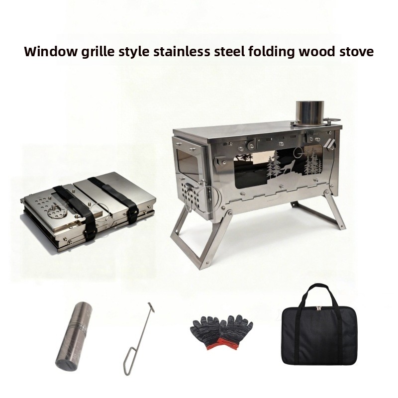Foldable Backpack Small - Stainless Steel Foldable Portable Wood Stove