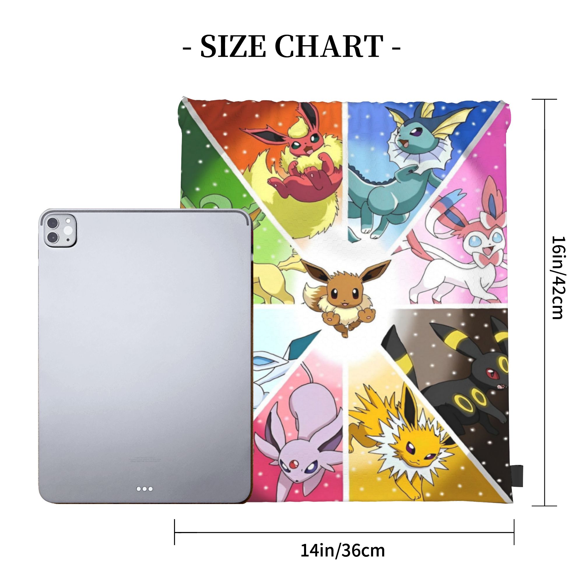 90s Anime Poke-Mon Drawstring  - đánh giá và giá Drawstring Gym Bag