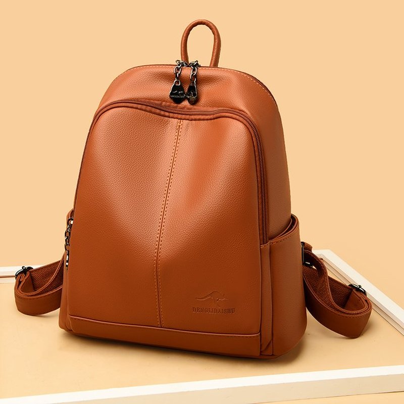 New Korean Soft pu Leather Lar - đánh giá và giá Travel Backpack Anti Theft