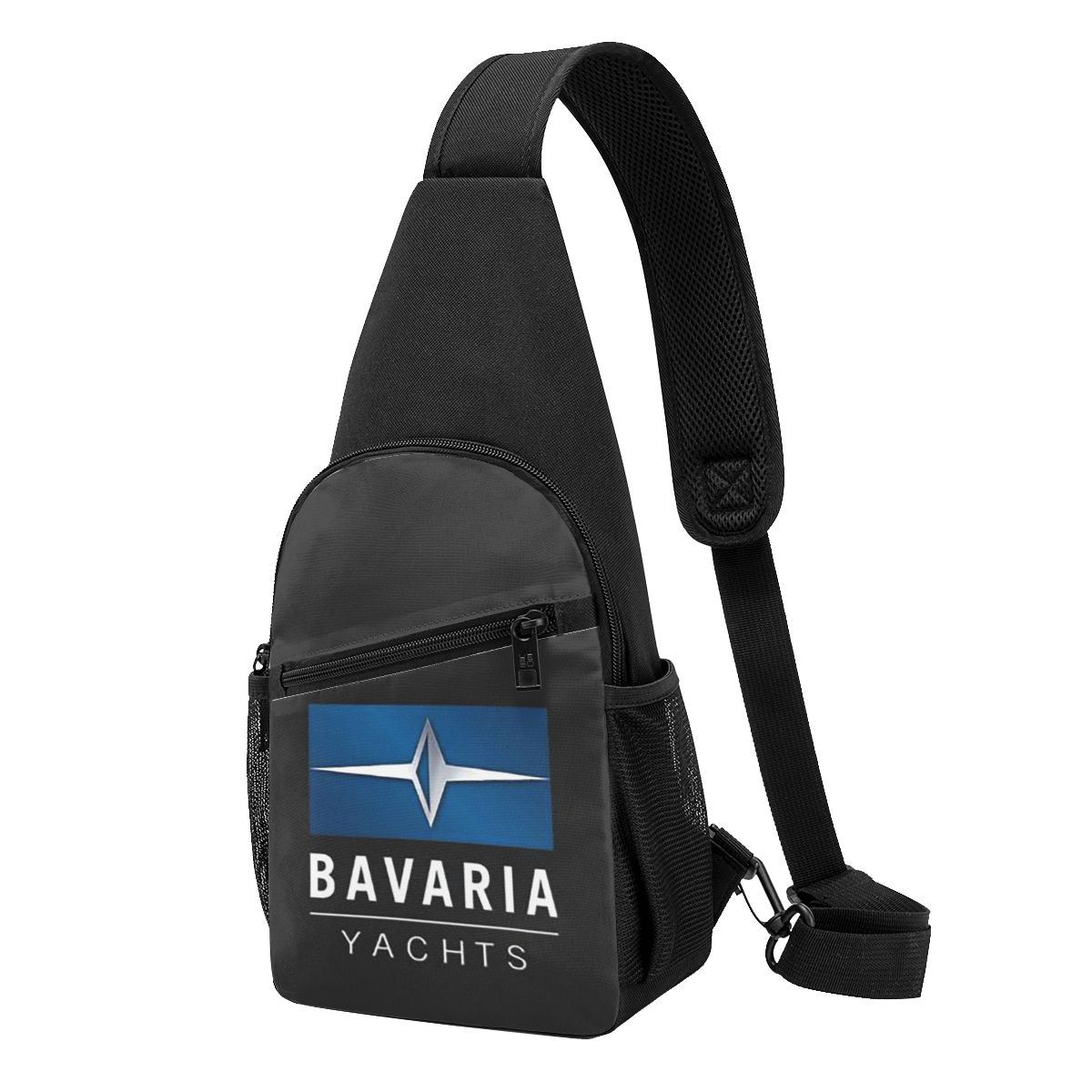 Bavaria Yachts Blue Silver Log - đánh giá và giá Sling Backpack Shoulder